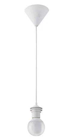 E27 Pendelupphäng 125cm plastkabel Vit