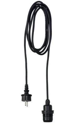 E27 Sladdställ Utomhus IP44 350cm Svart