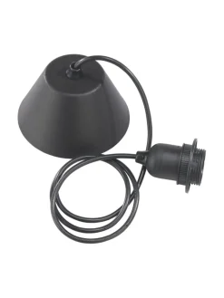 E27 Takupphäng Bas 1,2m Svart