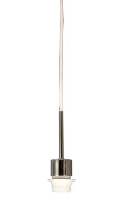 E27 Upphäng 165cm Krom/Vit