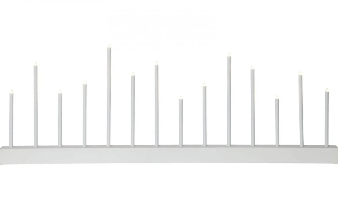 ECHO Träljusstake 14LED 77cm Vit