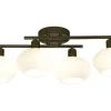 ELBA Plafond Bad 4L 60cm Svart/Opalvit IP44
