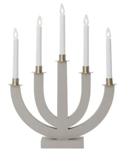 ELI Träljusstake 7L 47cm Beige