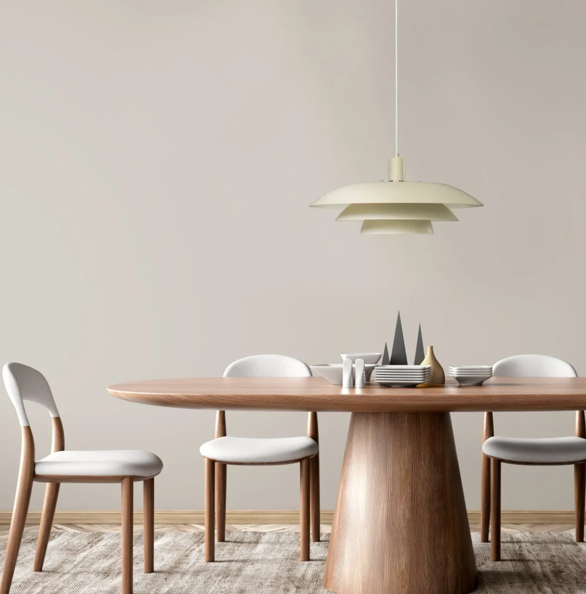 EPSILON Taklampa 45cm Beige