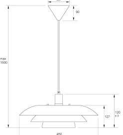 EPSILON Taklampa 45cm Grön