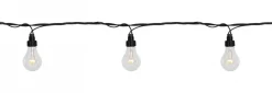 EXTRA SYSTEM LED Ljusslinga 5m 10LED Varmvit/Svart IP44