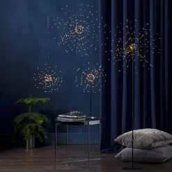 FIREWORK Hängande dekoration 45cm 200LED Svart
