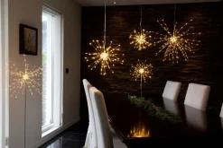 FIREWORK Hängande dekoration 26cm Varmvit/Silver