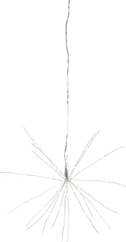 FIREWORK Hängande dekoration 26cm 60LED Dagljus Silver