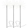 FIREWORK 3-Pack Utedekoration 65cm 180LED Silver IP44
