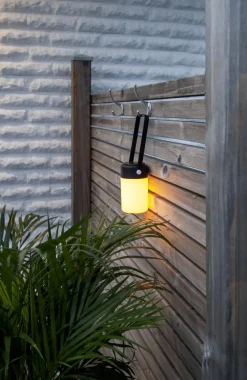 FLAME LANTERN Lykta Batteri 19cm Svart