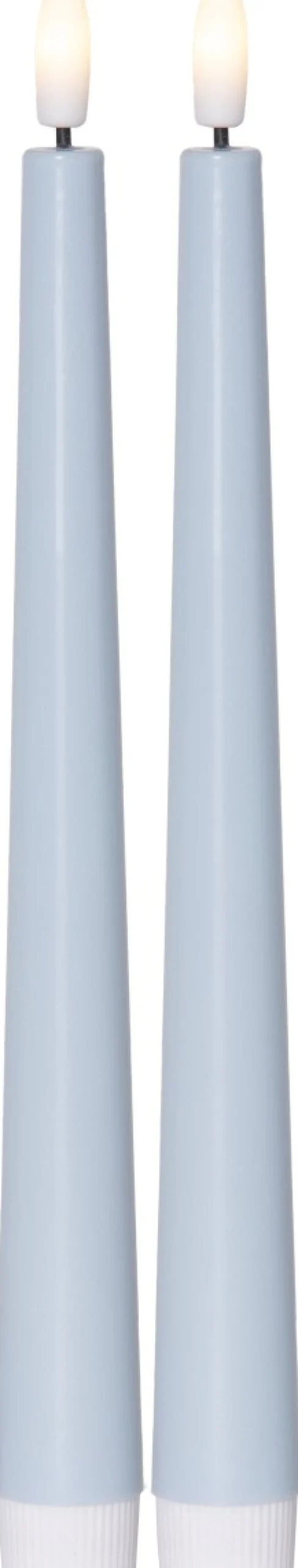FLAMME CANDY LED-Antikljus 2-pack 26cm Blå