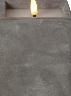FLAMME CEM LED-Blockljus Batteri 11,5cm Grå