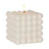 FLAMME DOT LED-Blockljus 12,5cm Vit