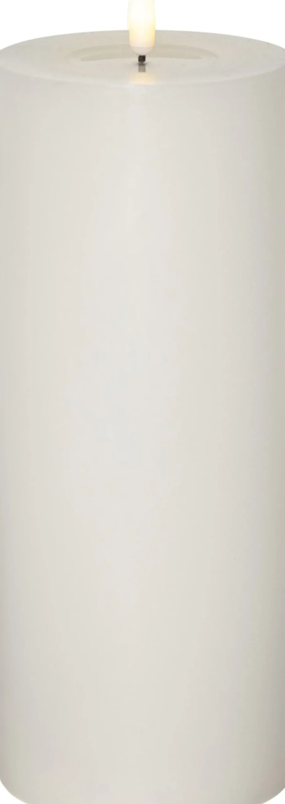FLAMME FLOW BIG Blockljus Batteri 27,5cm Vit