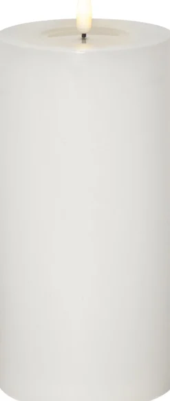 FLAMME FLOW BIG Blockljus Batteri 22,5cm Vit