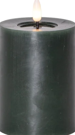 FLAMME FLOW LED-Blockljus Batteri 12,5cm Grön