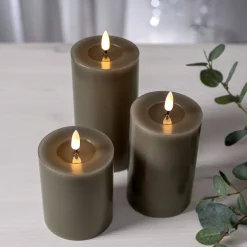FLAMME FLOW LED-Blockljus Batteri 17,5cm Mullvad