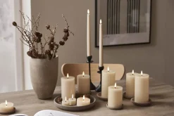 FLAMME FLOW LED-Värmeljus 2-pack 7cm Beige