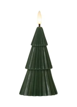 FLAMME GRANY LED-Blockljus15cm Grön