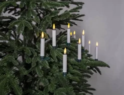 FLAMME Julgransbelysning Trådlös 12cm 10LED Vit