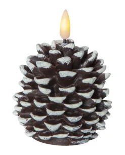 FLAMME KOTTE LED-Blockljus 10,5cm Brun