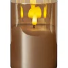 FLAMME LED-Blockljus 12,5cm Amberfärgat Glas