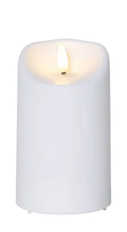 FLAMME LED-Blockljus 13cm Vit