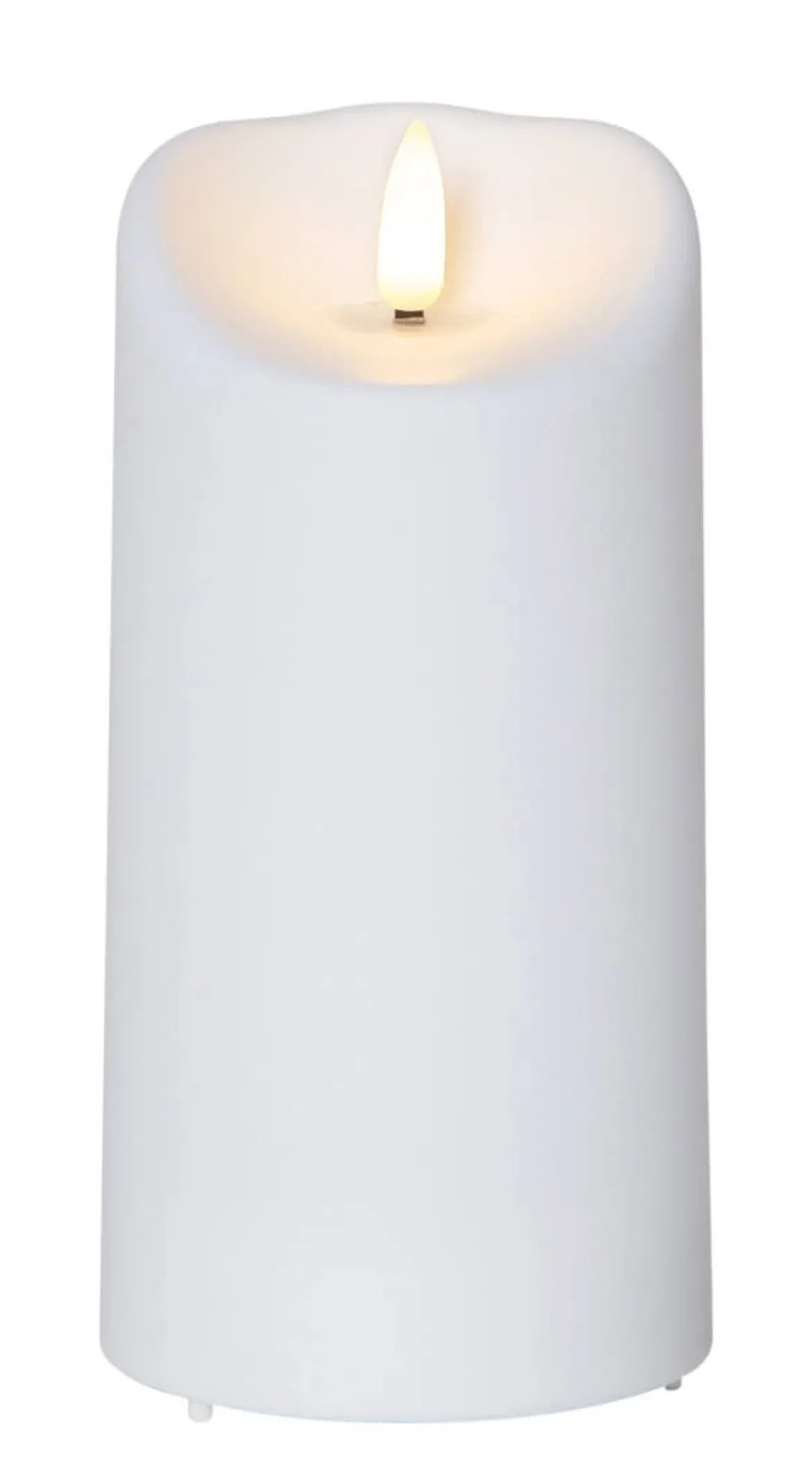 FLAMME LED-Blockljus 15cm Vit