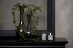 FLAMME MARBLE LED-Blockljus 2-Pack 9cm Grå