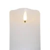 FLAMME RUSTIC LED-Blockljus 10cm Vit