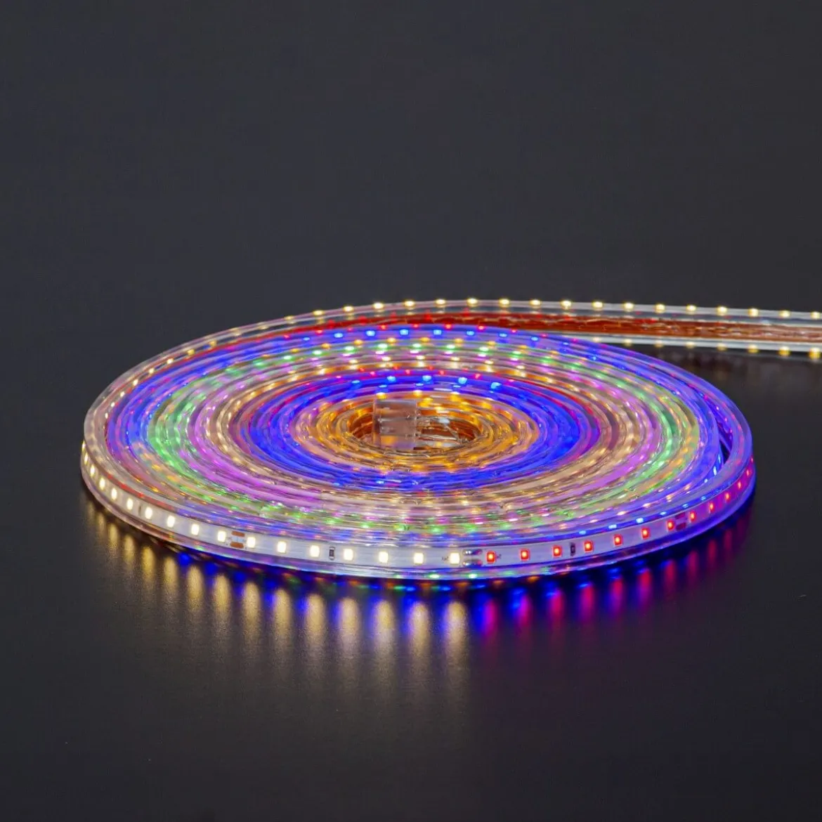 FLATSMDLED Ljusslang 5m 480LED Flerfärgad/Transparent
