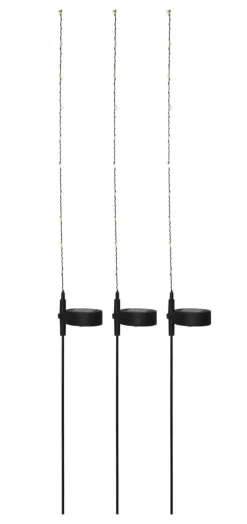 FLEXY 3-PACK Solcellsdekoration 80cm Svart IP44