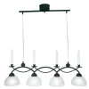 FLORENS Takpendel 89cm Antiksvart/Murano glas