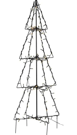 FOLDY GRAN Utedekoration 90cm 140LED Svart IP44