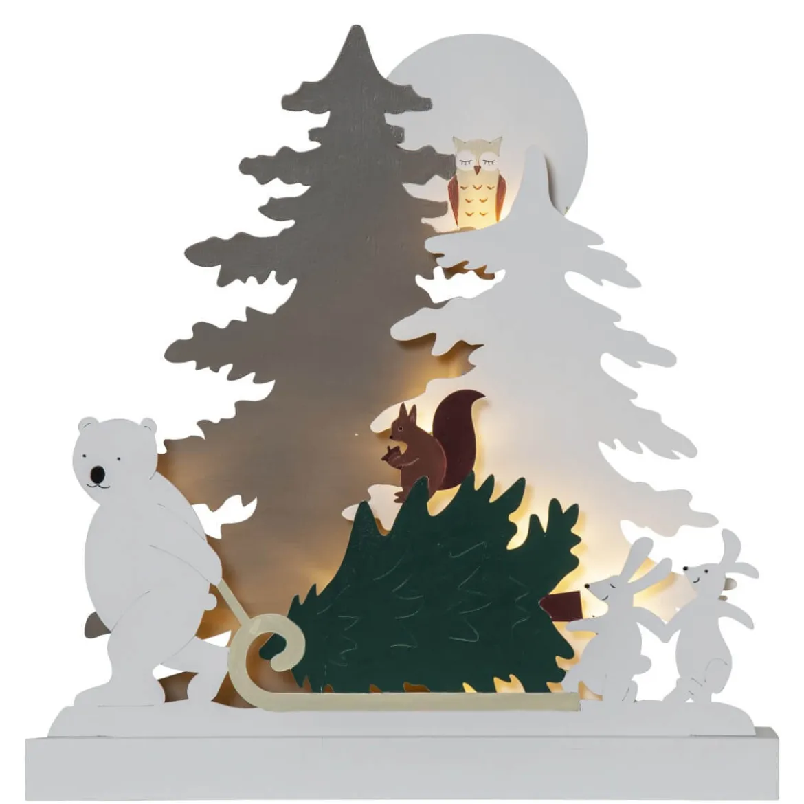 FOREST FRIENDS Batteridekoration Jul 38cm