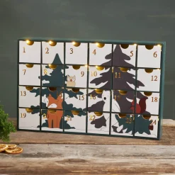 FOREST FRIENDS Kalender Batteri 38cm Flerfärgad