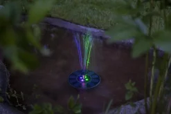 FOUNTAIN Solcellsfontän 16cm Svart