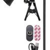 FUNCTIONAL Bord/Vägg/Klämmlampa USB-Laddbar 38cm Svart