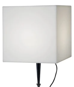 GARDENLIGHT Utedekoration Kub 38cm Vit IP65