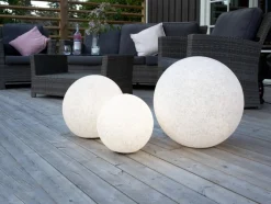GARDENLIGHT Utedekoration Boll 38cm Grå IP65