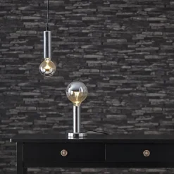 GLANS Lampfot E27 17cm Krom