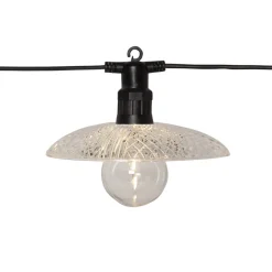 GLASSY LIGHT Ljusslinga 350cm 6LED Varmvit/Svart