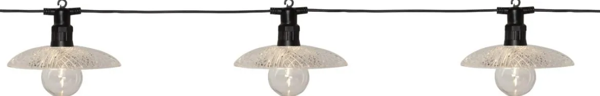GLASSY LIGHT Ljusslinga 350cm 6LED Varmvit/Svart
