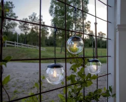 GLOBE Solcellsdekoration 29cm Transparent
