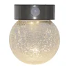 GLORY Solcells-vägglykta 14,5cm Transparent Varmvit IP44