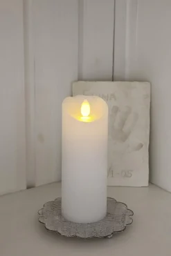 Glow LED Blockljus 15cm Vit