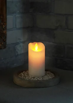 Glow LED Blockljus 10cm Vit