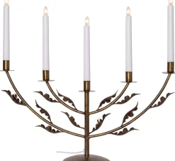 GRACE Metalljusstake 48cm Antikmässing