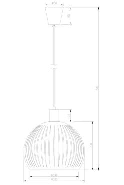 GRAFIKA Taklampa 36cm Vit